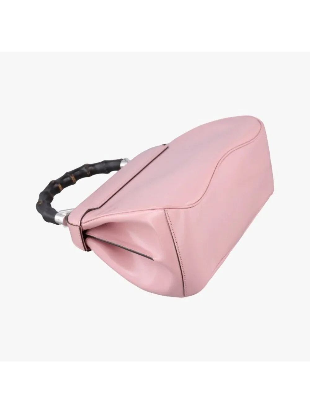 Gucci Bamboo Pink Leather Handbag
